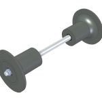 Arka Makara BRW150/170/185 — Aks Arası 420 mm, Ø51 mm Boru