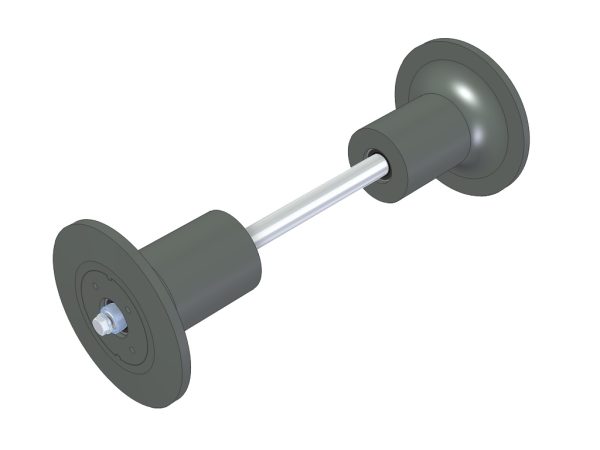 Arka Makara BRW150/170/185 — Aks Arası 420 mm, Ø51 mm Boru