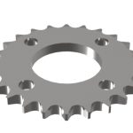 Zincir Dişlisi 1/2″ 24 Diş — 47H7 Göbek + 4x Ø10,2 mm Delik