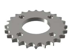 Zincir Dişlisi 1/2″ 24 Diş — 47H7 Göbek + 4x Ø10,2 mm Delik