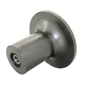 Flanged Nylon Roller 195x150x90 mm for Ø51 mm Pipe, with Bearings, 20 mm Axle - Image 1