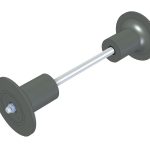 Arka Makara BRW150/170/185 — Aks Arası 500 mm, Ø51 mm Boru
