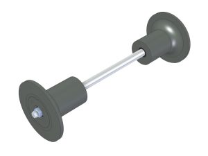 Arka Makara BRW150/170/185 — Aks Arası 500 mm, Ø51 mm Boru