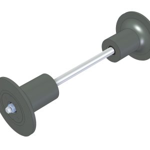 Back Roller BRW150/170/185 — Centre Distance 500 mm, Ø51 mm Pipe - Image 1