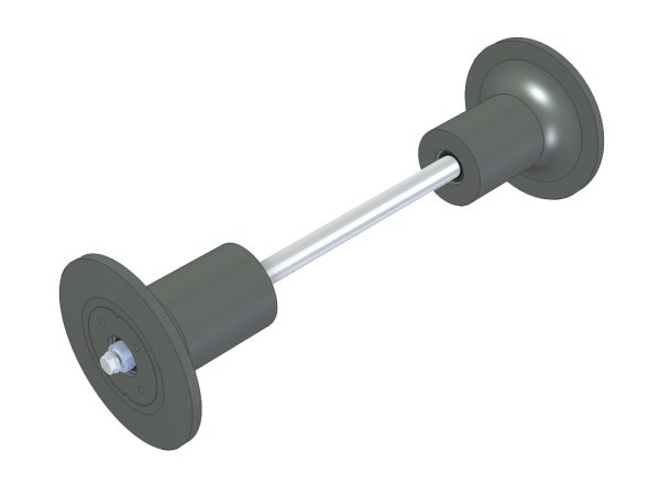 Arka Makara BRW150/170/185 — Aks Arası 500 mm, Ø51 mm Boru