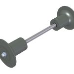 Arka Makara BRW150/170/185 — Aks Arası 520 mm, Ø51 mm Boru