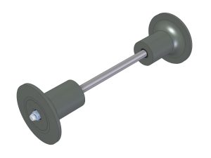 Arka Makara BRW150/170/185 — Aks Arası 520 mm, Ø51 mm Boru