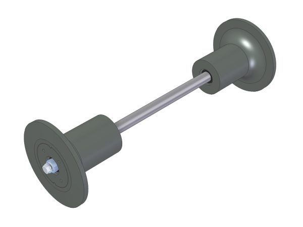 Arka Makara BRW150/170/185 — Aks Arası 520 mm, Ø51 mm Boru