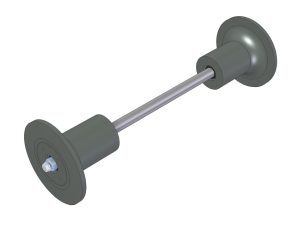 Arka Makara BRW150/170/185 — Aks Arası 550 mm, Ø51 mm Boru