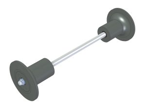 Arka Makara BRW150/170/185 — Aks Arası 600 mm, Ø51 mm Boru