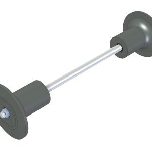 Back Roller BRW150/170/185 — Centre Distance 600 mm, Ø51 mm Pipe - Image 1
