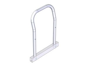 İtme Kolu 1″ U Model — Galvanizli Çelik, 2x Somun + Cıvata Dahil