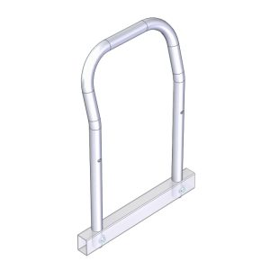 İtme Kolu 1″ U Model — Galvanizli Çelik, 2x Somun + Cıvata Dahil - Görsel 1