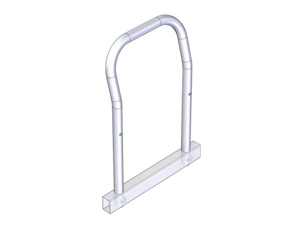 İtme Kolu 1″ U Model — Galvanizli Çelik, 2x Somun + Cıvata Dahil